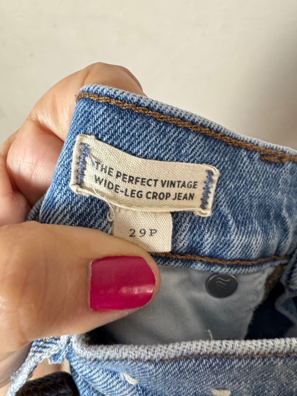 Madewell The Petite Perfect Vintage Wide-Leg Crop Jean in Catlin Wash Size 29P - Picture 6 of 6
